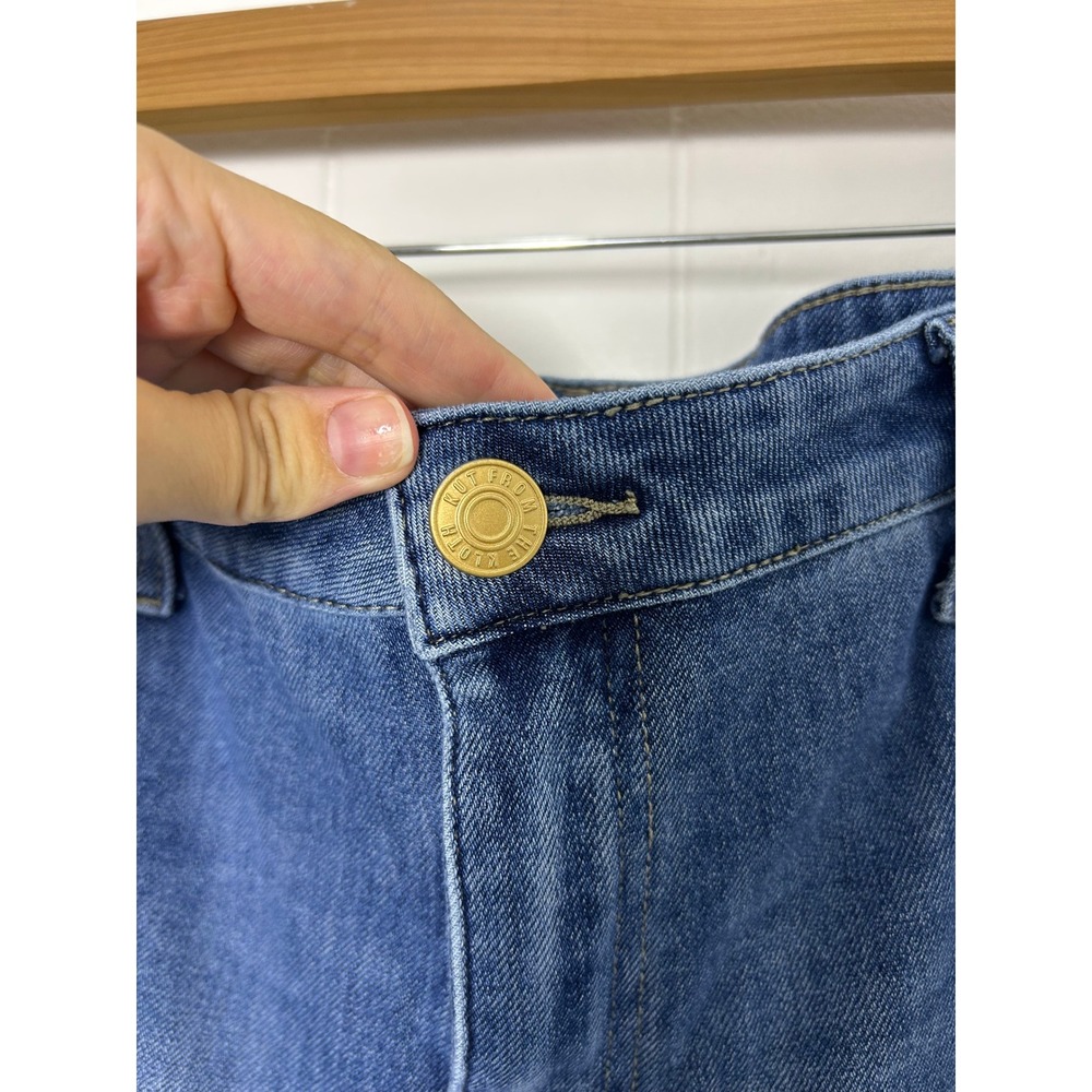 KUT from the Kloth Meg Jeans Wide Leg Size 14P Blue High Rise Stretch Denim blue - Picture 9 of 10